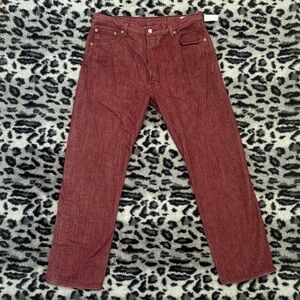 Levi's Men's Maroon Relaxed Straight Jeans